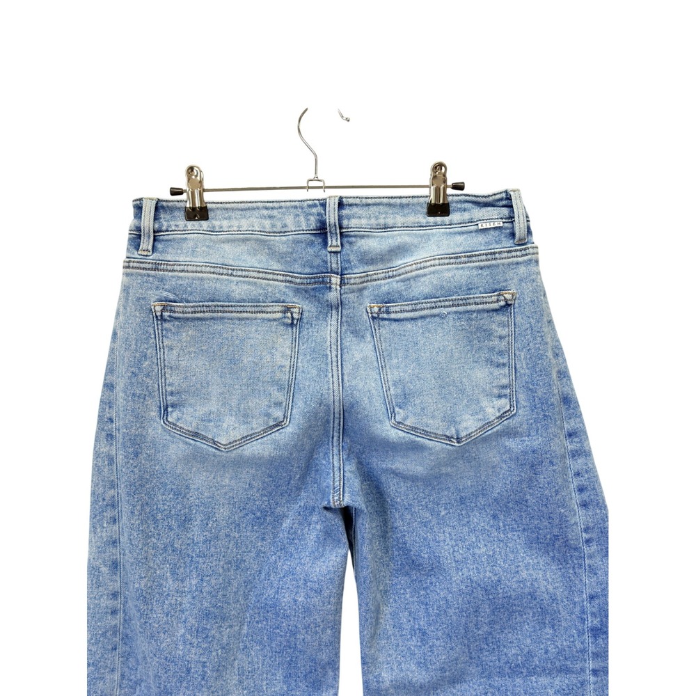 Risen Jeans Barrel Leg Women 9 29 (31 taped) Light Wash Seam Detail RDP5933 - Picture 5 of 13